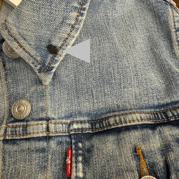 Levi's Denim Trucker Jacket Classic Fit Medium Wash Blue Jean Women Size Large - Picture 9 of 10